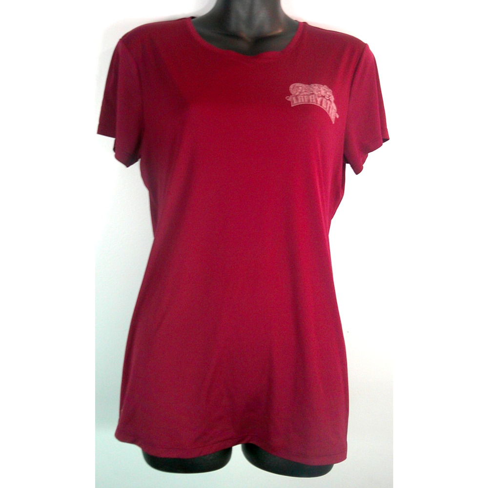 Nike Dri Fit Women's Large Maroon T-shirt Lafayette Leopard's Crew Neck